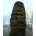 Волнистый черный парик из натуральных волос