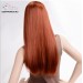 Рыжий длинный парик без челки