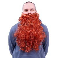 Борода, рыжая, 110 гр, длина 50 см (Цв: Рыжий )