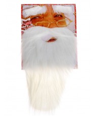 Борода ”Дед мороз”с бровями    (Цв: Белый )